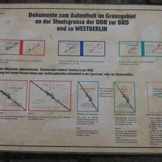 Historisch Informatiebord – DDR Grensdocumentatie (DDR-BRD & West-Berlijn)