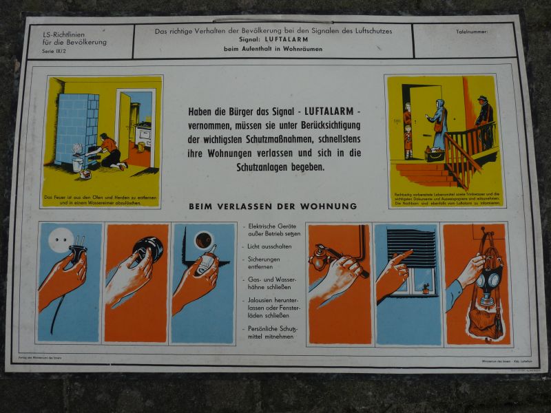 Luftschutz Informatie Bord – DDR – 1959