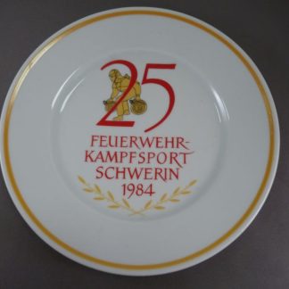 Herinneringsbord - Brandweer Kamfsport Schwerin 1984