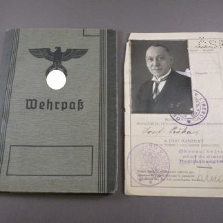 Originele Wehrpass – Sudetenland / Reichenberg