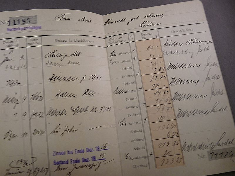 Historisch Duits Spaarboek 1938 - Afbeelding 2