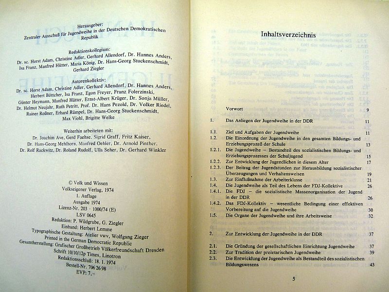 DDR Handbuch zur Jugendweihe (1974)+ bijlagen - Afbeelding 6