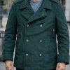 Zwitserse groene wollen vintage jas, jaren 50/60
