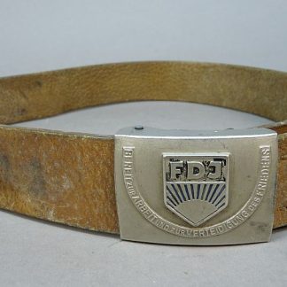 DDR Riem met metalen gesp van de FDJ uit de jaren 50/60