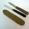 Vintage Zakmessen Set – 2 Stuks met Leren Etui - Afbeelding 2