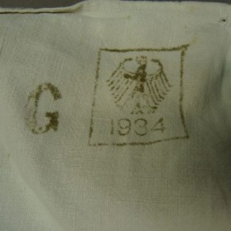 Wehrmacht bedlaken met stempel 1934