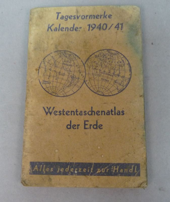 Westentaschenatlas der Erde – Kalender 1940/41