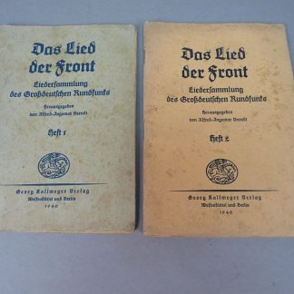 Das Lied der Front – WO2 Duitse liedboeken 1940 – Set van 2