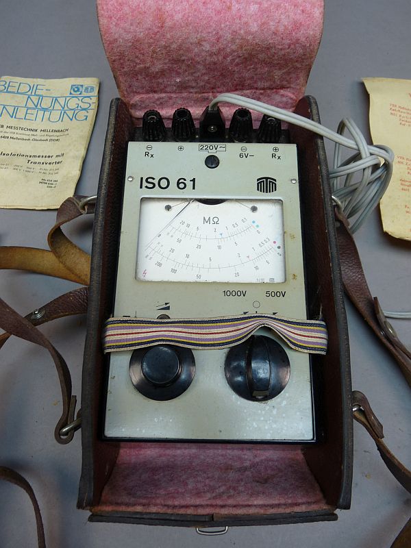 Vintage DDR ISO 61 isolatiemeter / testkast - Afbeelding 2