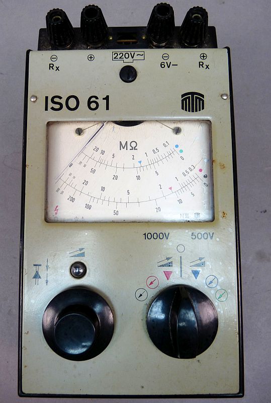 Vintage DDR ISO 61 isolatiemeter / testkast - Afbeelding 3