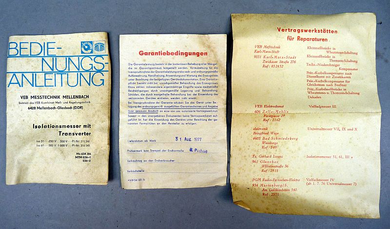 Vintage DDR ISO 61 isolatiemeter / testkast - Afbeelding 5