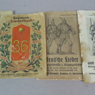 WO1 Duitse Regiments- & Soldatenliederenboekjes – Originele Set
