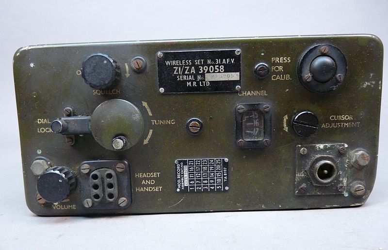 Wireless Set No. 31 A.F.V. (ZI/ZA 39058) Pantserradio - Afbeelding 2