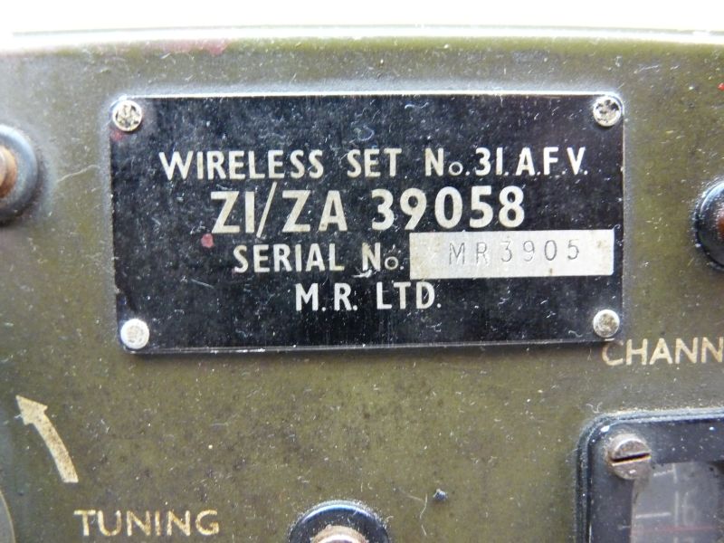 Wireless Set No. 31 A.F.V. (ZI/ZA 39058) Pantserradio - Afbeelding 3