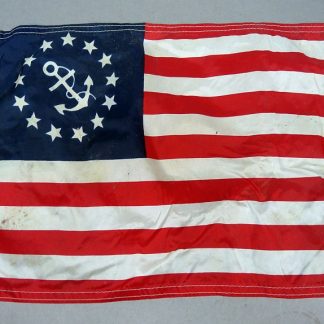 Amerikaanse maritieme bootvlag met anker-embleem – 41 x 29 cm