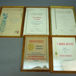 Set DDR Oorkondes / Diploma's in Lijsten