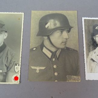 Lot van 3 originele militaire portretfoto's WOII-periode