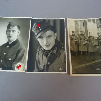 Set van 3 originele WOII-foto's Duitse soldaten