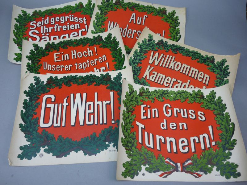 Set van 6 originele Duitse verenigingsposters