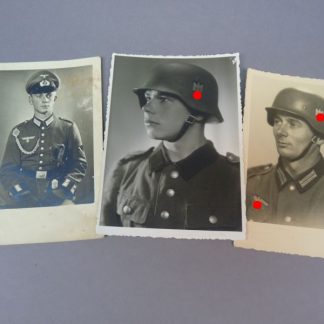 Set van 3 originele Wehrmacht portretfoto's (WOII)