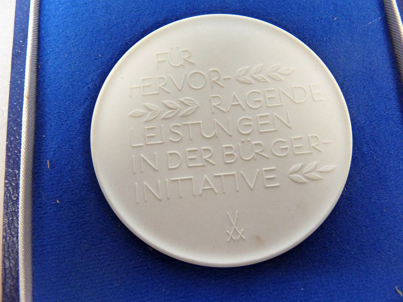 DDR Porseleinen Ereplaquette "Mach mit!" - Afbeelding 3