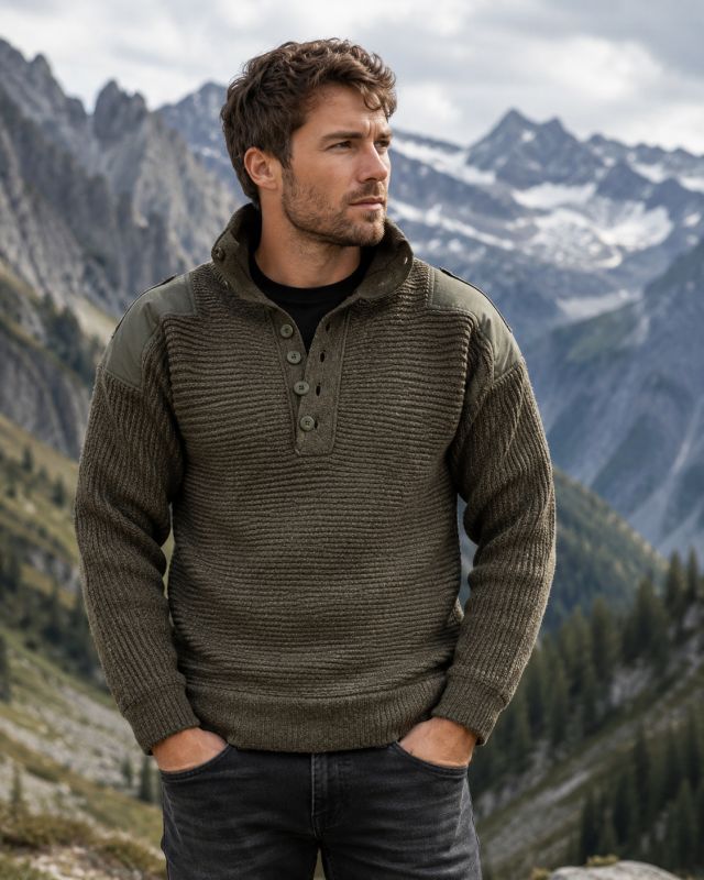 Oostenrijkse Alpine Pullover – 100% Zuivere Scheerwol