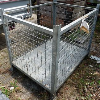 Verzinkte gaasbox / gitterbox met uitneembare voorzijde
