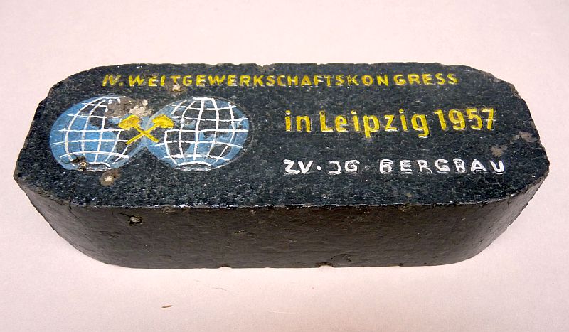 DDR Mijnbouw Souvenir – IV. Weltgewerkschaftskongress Leipzig 1957