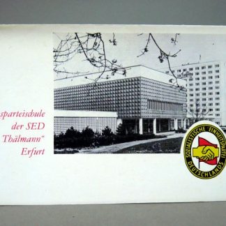 DDR / SED Uitnodigingskaart Bezirksparteischule Ernst Thälmann