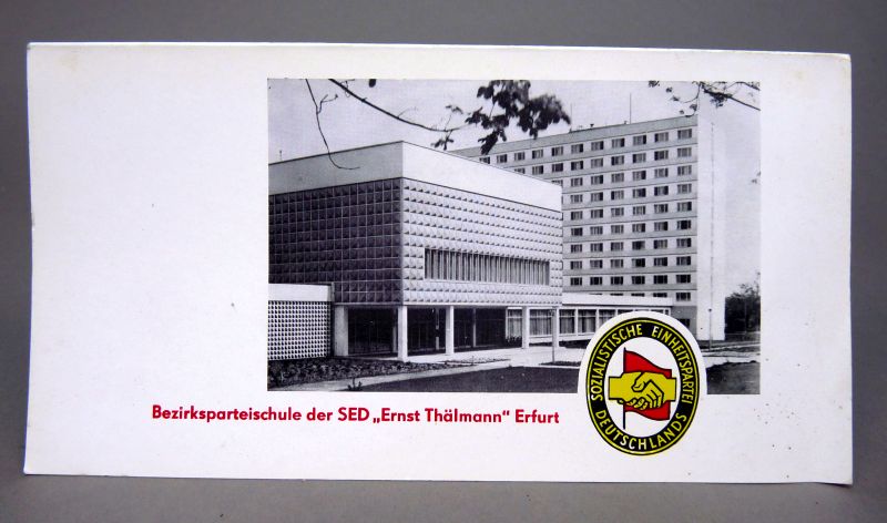 DDR SED Wenskaart – Bezirkspartijschool "Ernst Thälmann"