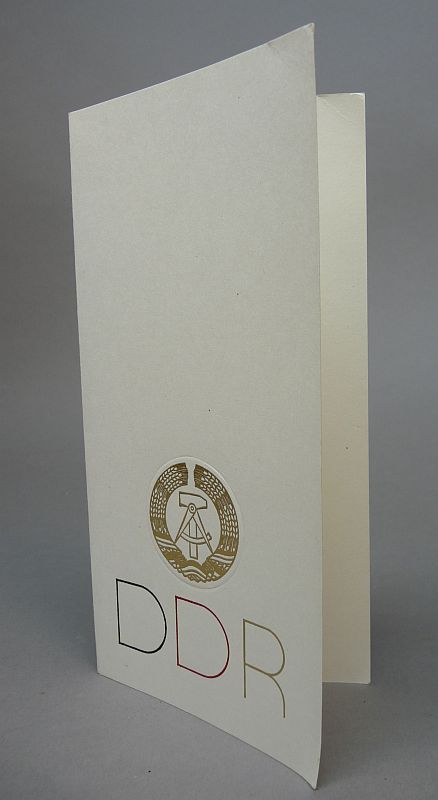 Originele DDR Wenskaart met Staatswapen