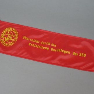 DDR Erewimpel "Karl-Marx-Jahr 1983" (SED Gardelegen)