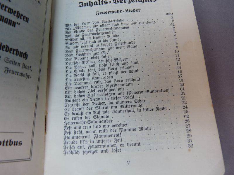 WW2 Duits Feuerwehr-Liederbuch - Afbeelding 3