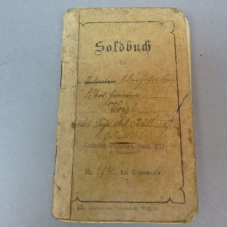 Origineel Duits Soldbuch – Landsturm-Fußartillerie XII.