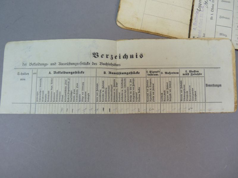 Origineel Duits Soldbuch – Landsturm-Fußartillerie XII. - Afbeelding 7