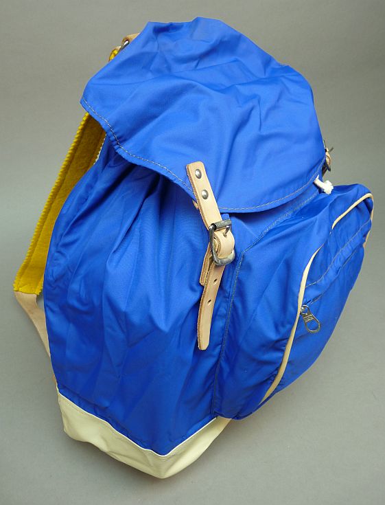 Vintage Tsjechoslowaakse blauwe rugtas