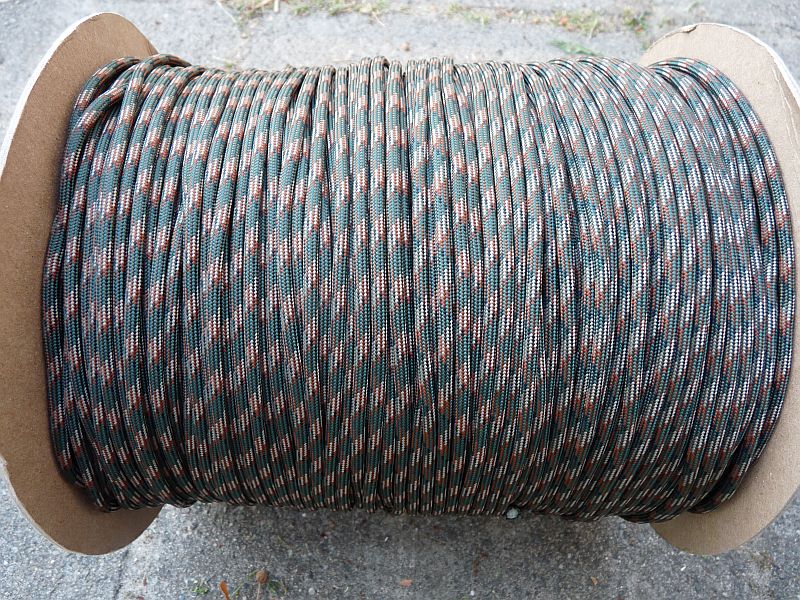Paracord 750 Type 4 Woodland Camo – per meter