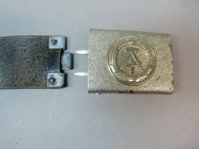 Originele DDR lederen koppelriem met metalen gesp - Afbeelding 3