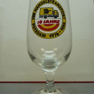 DDR jubileumglas – VEB Handelstransport Potsdam 1978–1988