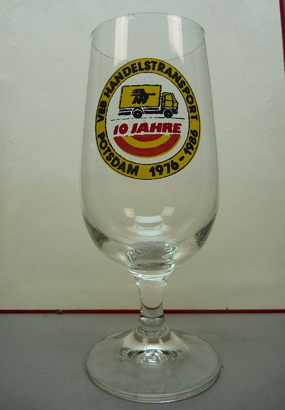 DDR jubileumglas – VEB Handelstransport Potsdam 1978–1988