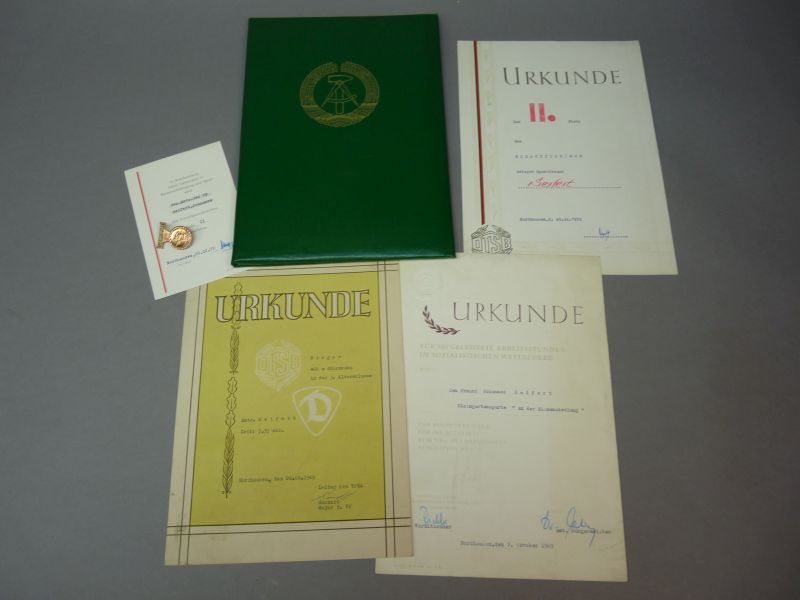 DDR oorkonden en sportonderscheiding