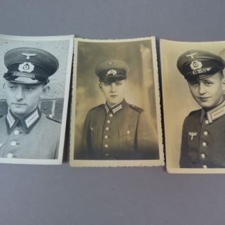 WW2 Drie originele Duitse militaire portretfoto’s