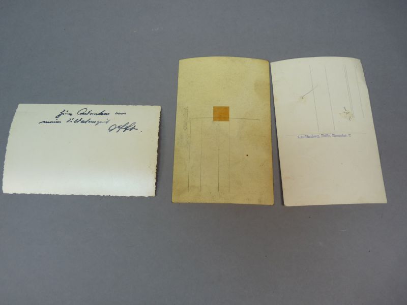 Set van 3 originele Duitse militaire portretfoto's - Afbeelding 2