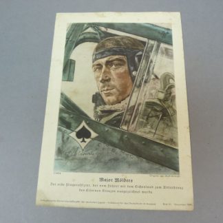 Duitse propagandakaart Major Werner Mölders