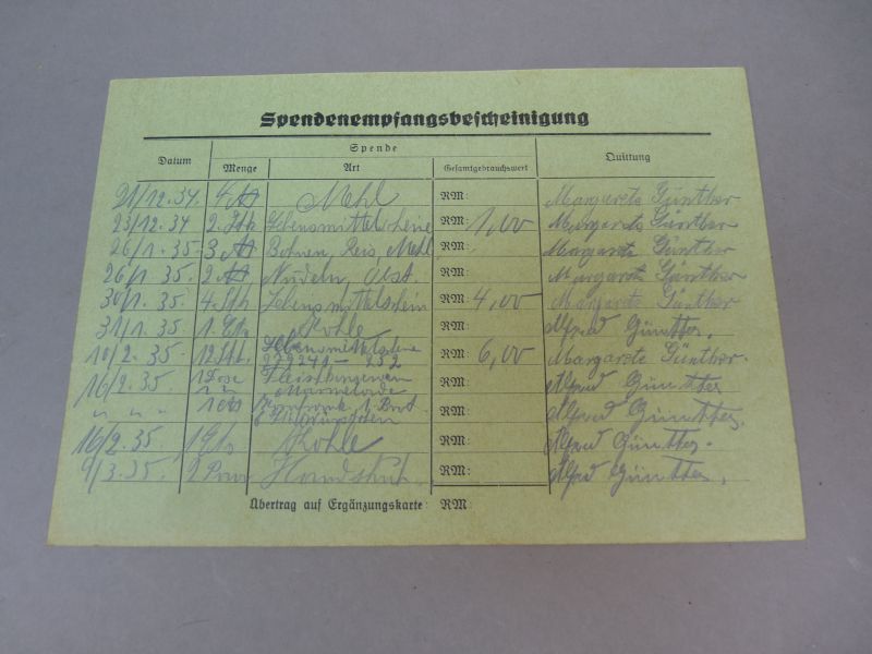 Originele Duitse WHW-hulpbehoeftigenkaart - Afbeelding 2