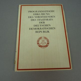 DDR Boek Programmatische Erklärung