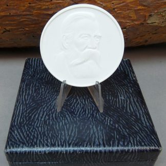 DDR Medaille Friedrich Engels Meißen porzelan