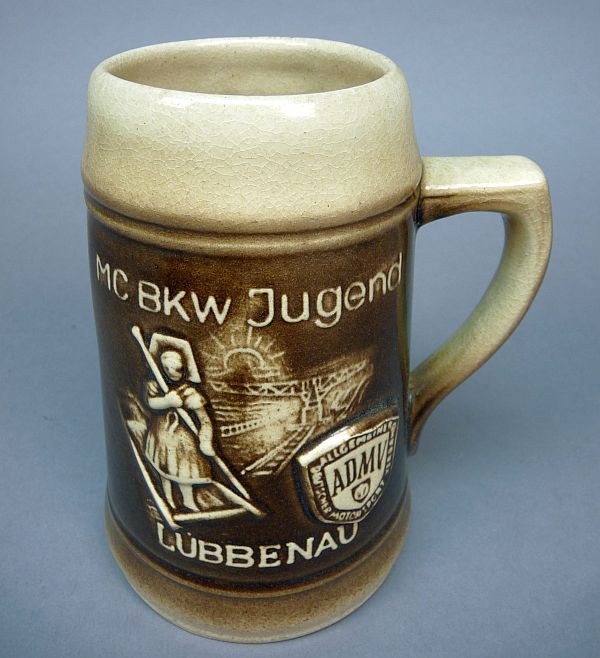 DDR bierkruik – MC BKW Jugend Lübbenau