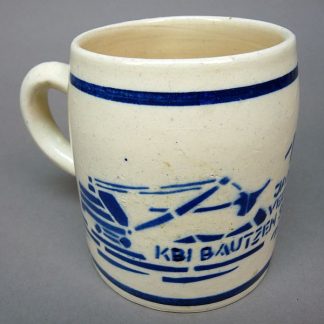 Vintage DDR bierkruik – 10 Jahre VEB BMK Bau und Montage