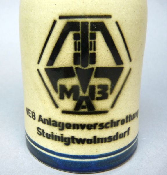 DDR bierkruik – VEB Anlagenverschrottung Steinitzwalmsdorf - Afbeelding 2
